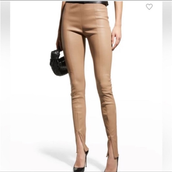 Jason Wu pants tan pleather zip up women’s XL extra large NWT - Picture 1 of 9